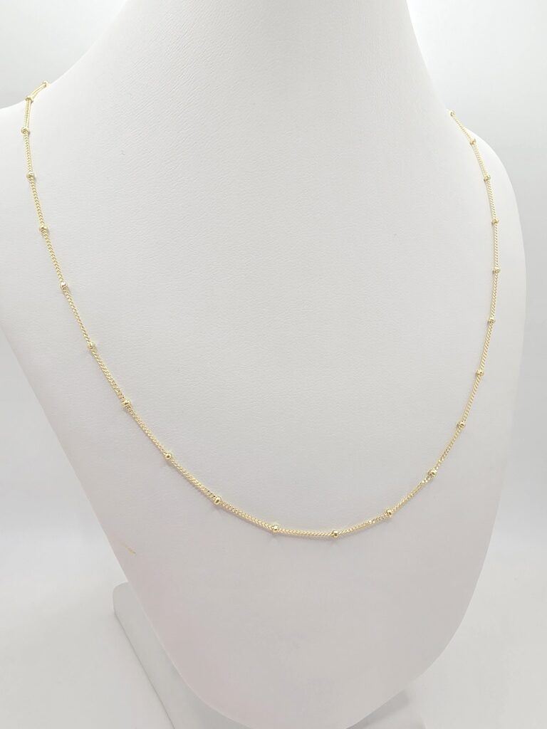 10K BEAD CHAIN – 18" – JY Jewelry Wholesale