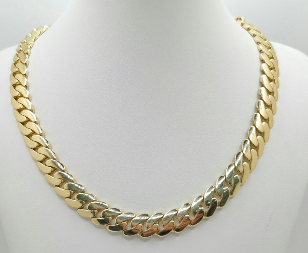 10K SEMISOLID CUBAN CHAIN – 7MM 24" – JY Jewelry Wholesale
