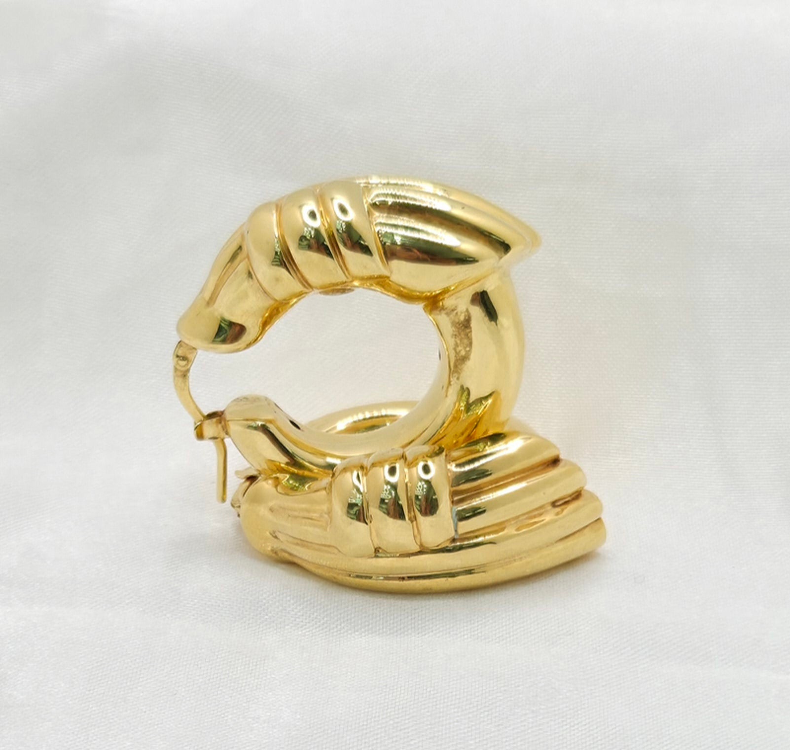 10K MODERN ROMAN STYLE HOOPS EARRINGS – JY Jewelry Wholesale