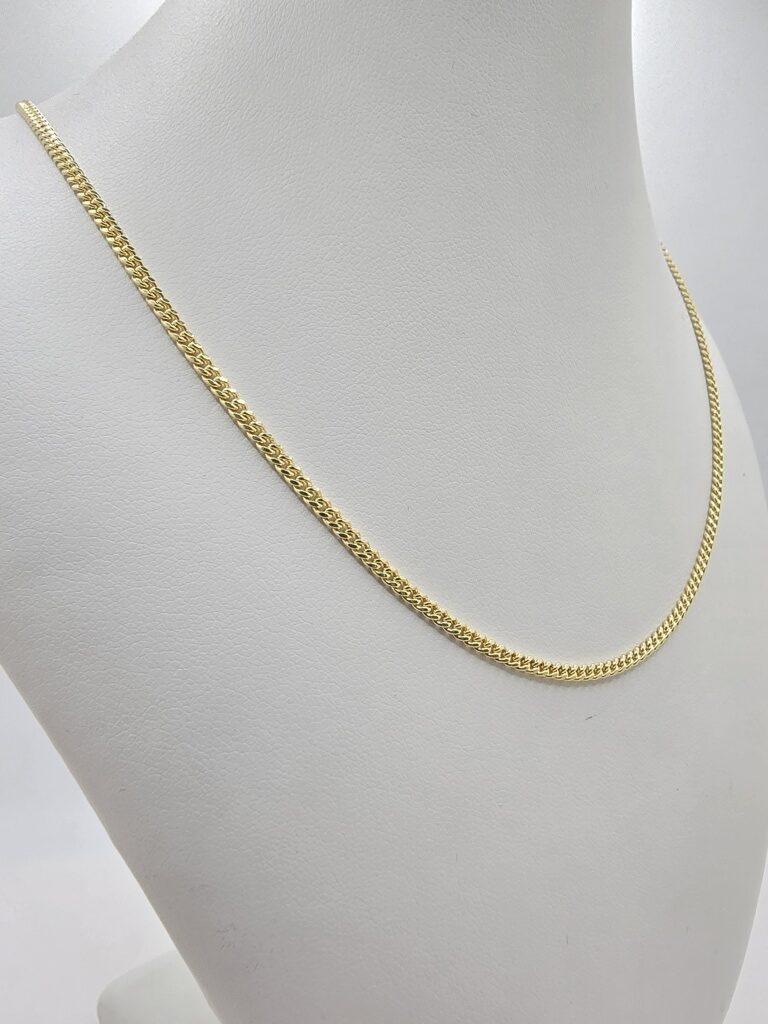 10K SEMISOLID MIAMI CUBAN CHAIN – 24" 2MM – JY Jewelry Wholesale