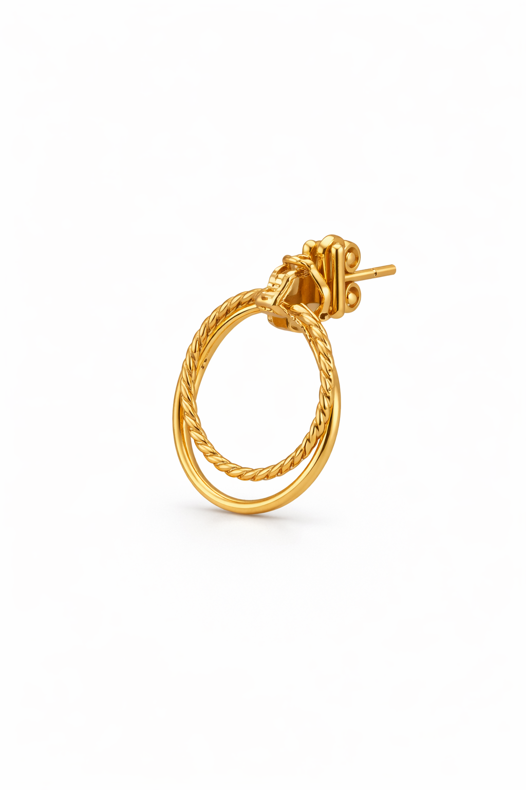 14K SPECIAL OFEFR MODERN TWO CIRCLE SILHOUETTE EARRINGS – SMALL – JY Jewelry Wholesale