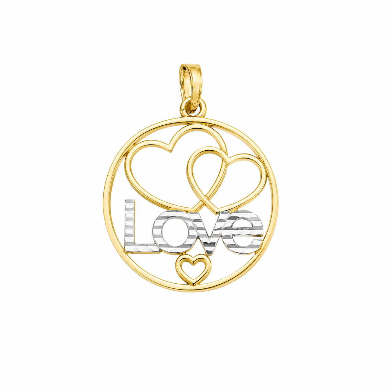 10K MODERN ROUND HEART PENDANT – JY Jewelry Wholesale