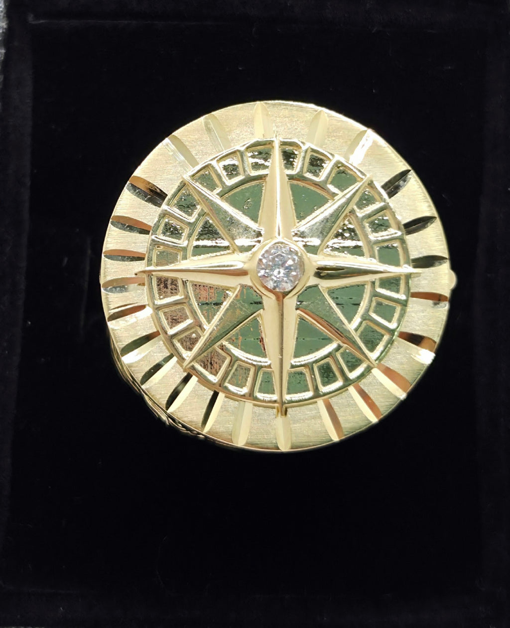 10K DIAMOND CUT DETAIL COMPASS ROSE MEN'S RING – 12 – JY Jewelry Wholesale