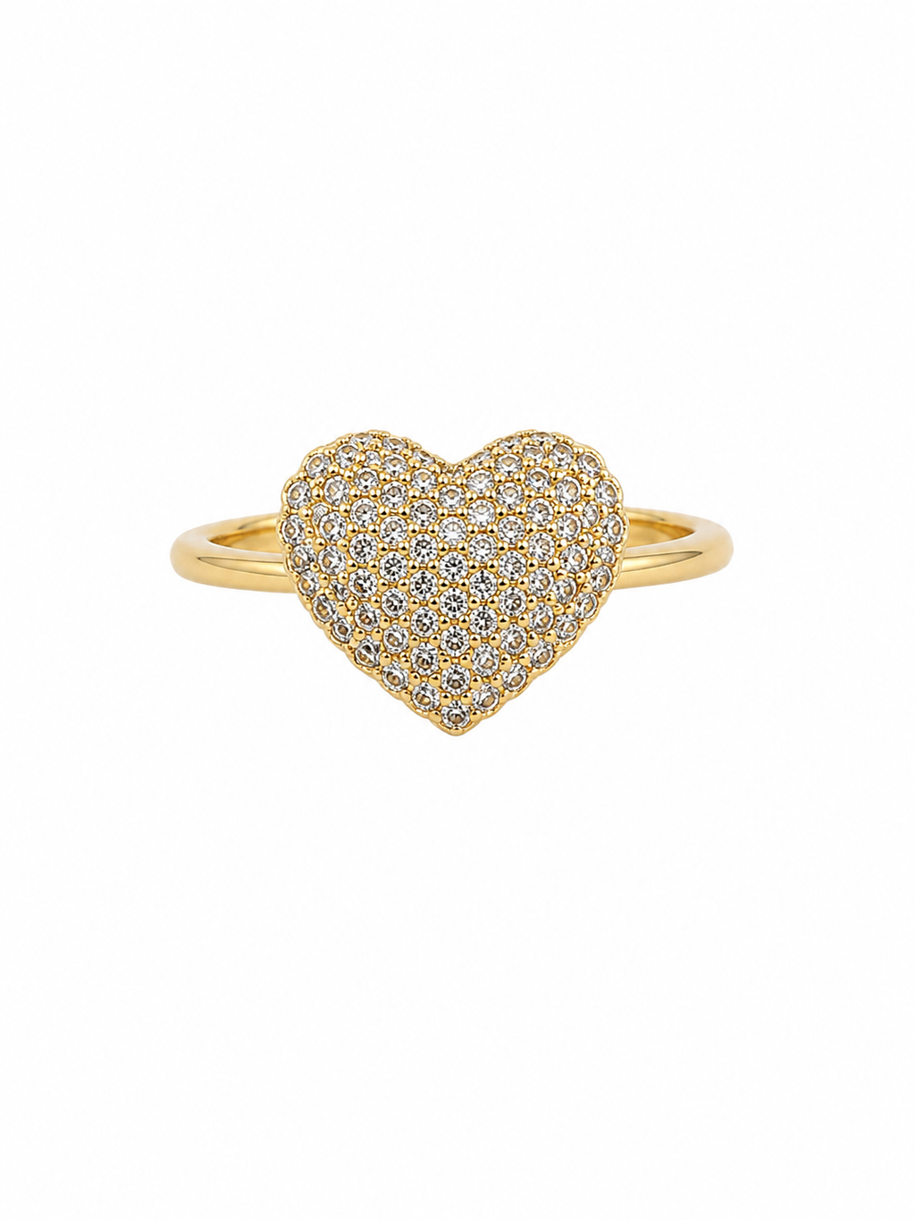 10K CZ HEART RING – 7 – JY Jewelry Wholesale
