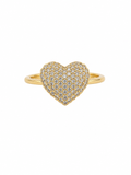 10K CZ HEART RING – 7 – JY Jewelry Wholesale