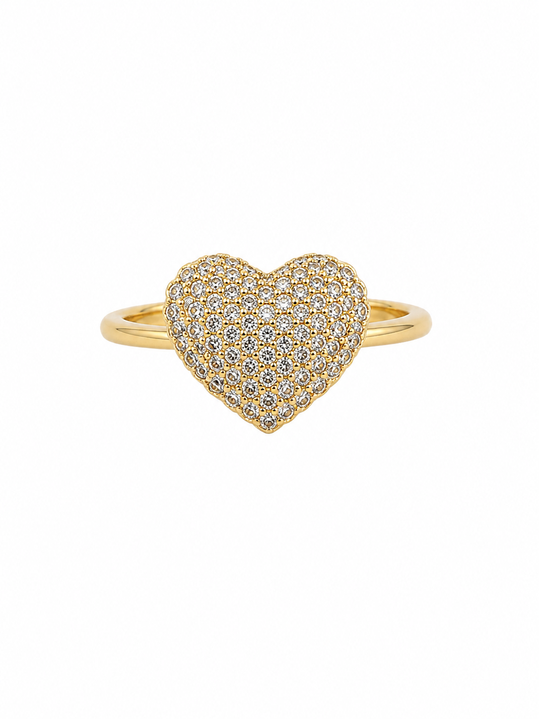10K CZ HEART RING – 7 – JY Jewelry Wholesale