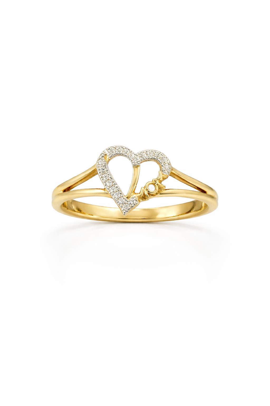 10K DELICATE HEART DIAMOND WOMAN'S RING – 7 – JY Jewelry Wholesale