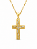 14K CZ DETAILS SQUARE CROSS PENDANT – JY Jewelry Wholesale