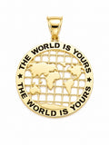 10K ROUND WORLD PENDANT – JY Jewelry Wholesale