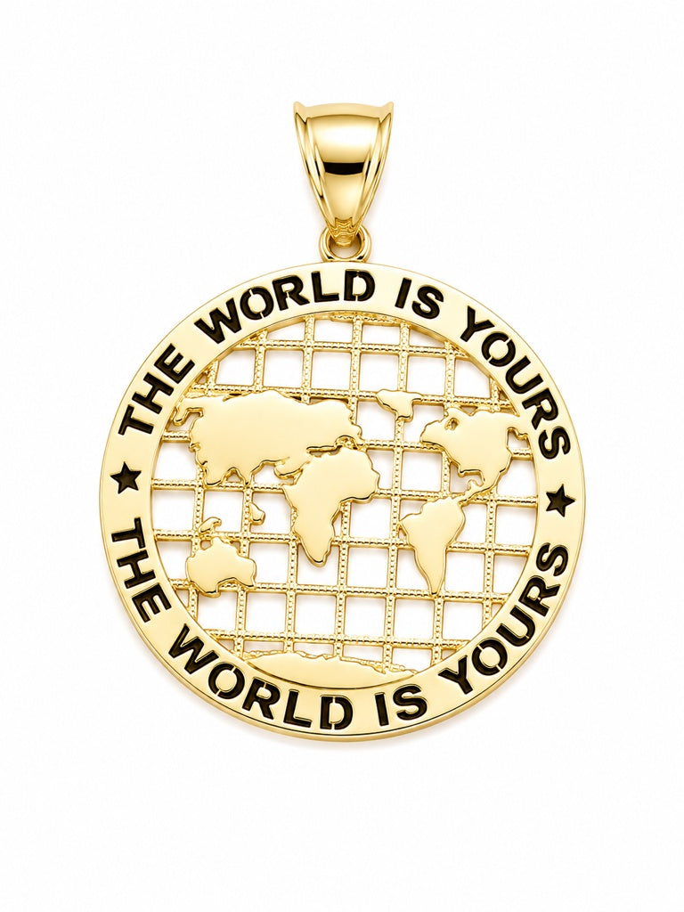 10K ROUND WORLD PENDANT – JY Jewelry Wholesale