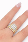 10K ELEGANT CZ & BAGUETTE RECTANGULAR PROMISE RING – 7 & 9 – JY Jewelry Wholesale