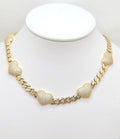14K CZ HEARTS MONACO STYLE NECKLACE – 18" 7MM – JY Jewelry Wholesale