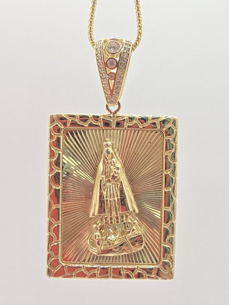 10K MEDIUM SQUARE CARIDAD PENDANT – JY Jewelry Wholesale
