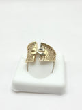 10K FANCY SILHOUETTES BACK DESIGN INFINITY DETAIL CENTER RING – 8-9 – JY Jewelry Wholesale
