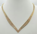 10K V-SHAPED GOLD STATEMENT LUXURY NECKLACE – 4MM 16" – JY Jewelry Wholesale