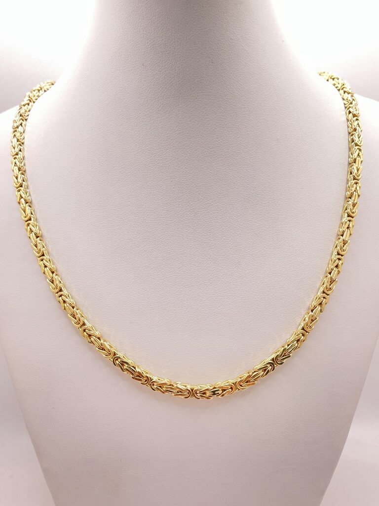 10K BYZENTINE CHAIN 22" 3.5MM – JY Jewelry Wholesale