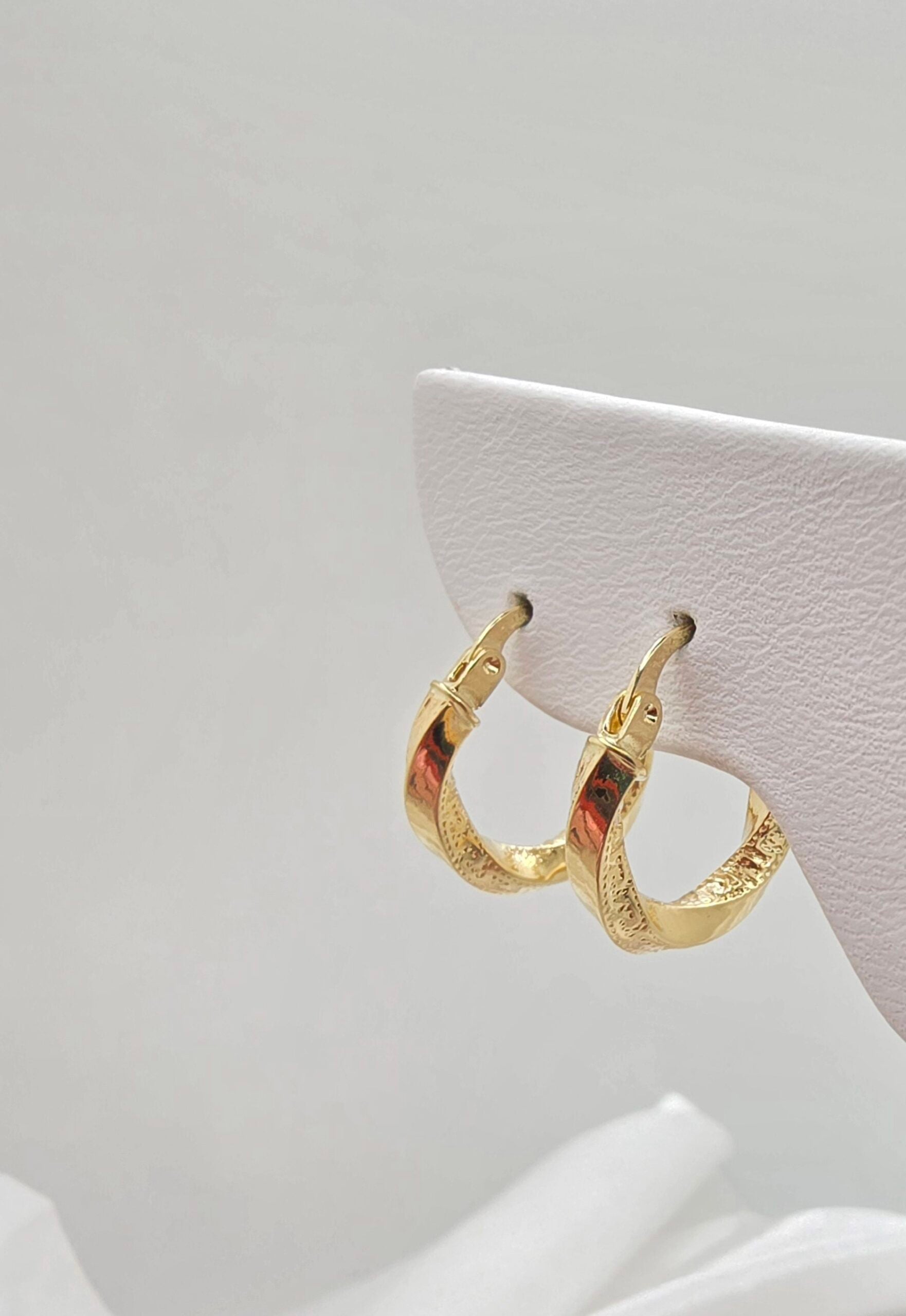 14K GREEK DESING CROOKED HOOPS EARRINGS – 1 – JY Jewelry Wholesale