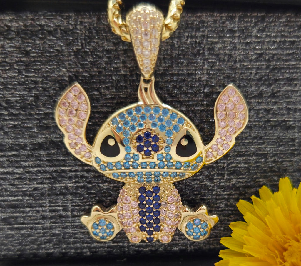 10K BLUE CZ STITCH PENDANT – JY Jewelry Wholesale