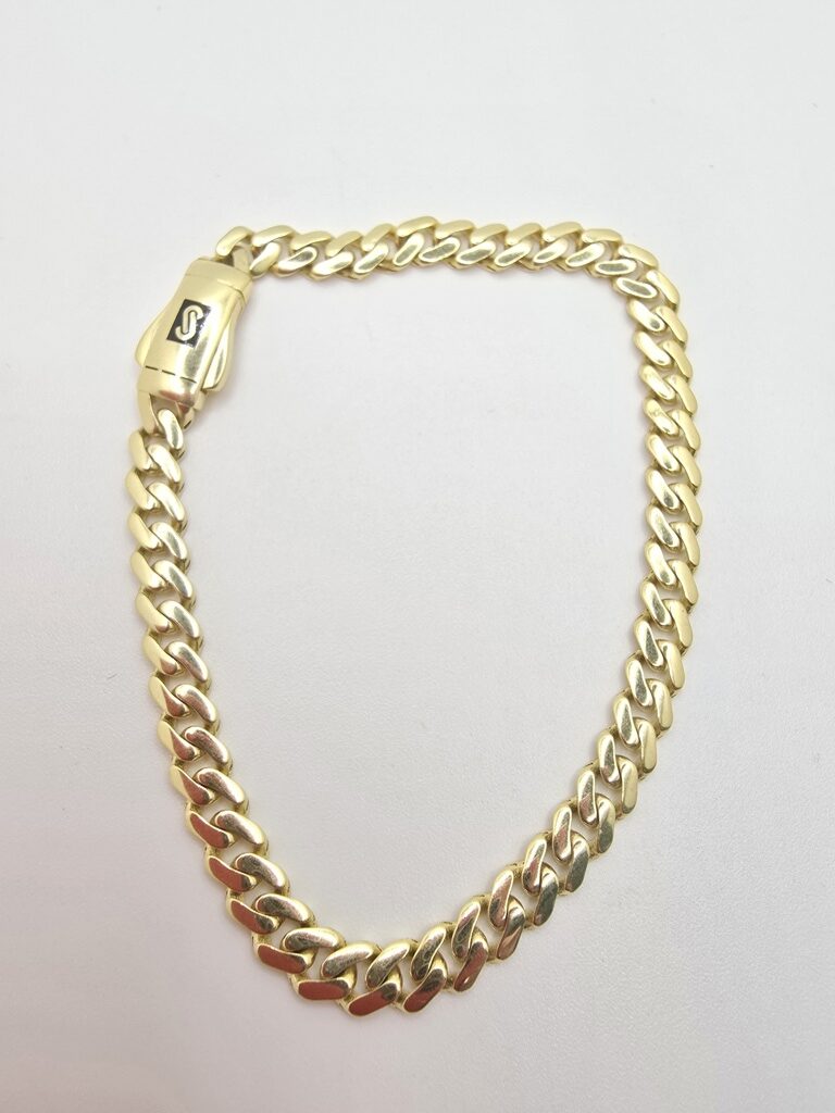 10K PLAIN CERTIFIED MONACO BRACELET – 7.5" 5MM – JY Jewelry Wholesale
