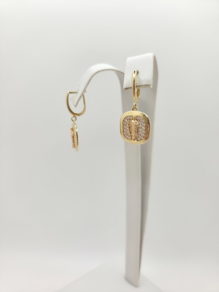 10K SQUARE SAN JUDAS PENDANT EARRINGS – JY Jewelry Wholesale
