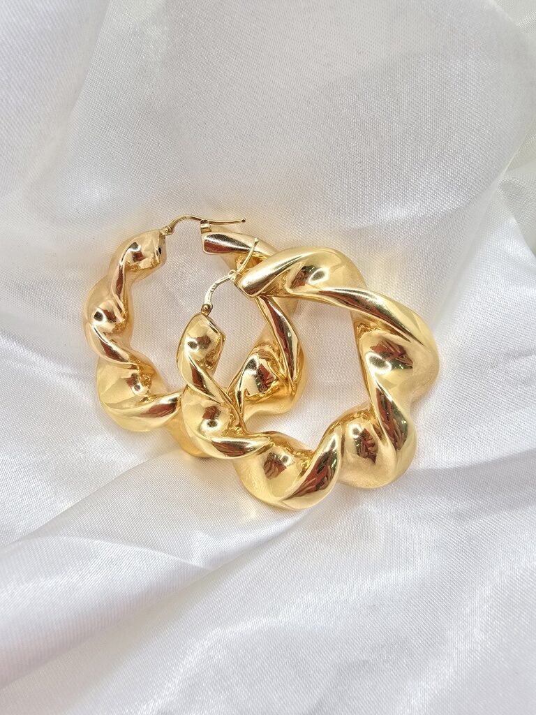 14K MEDIUM SIREN HOOPS EARRINGS – JY Jewelry Wholesale
