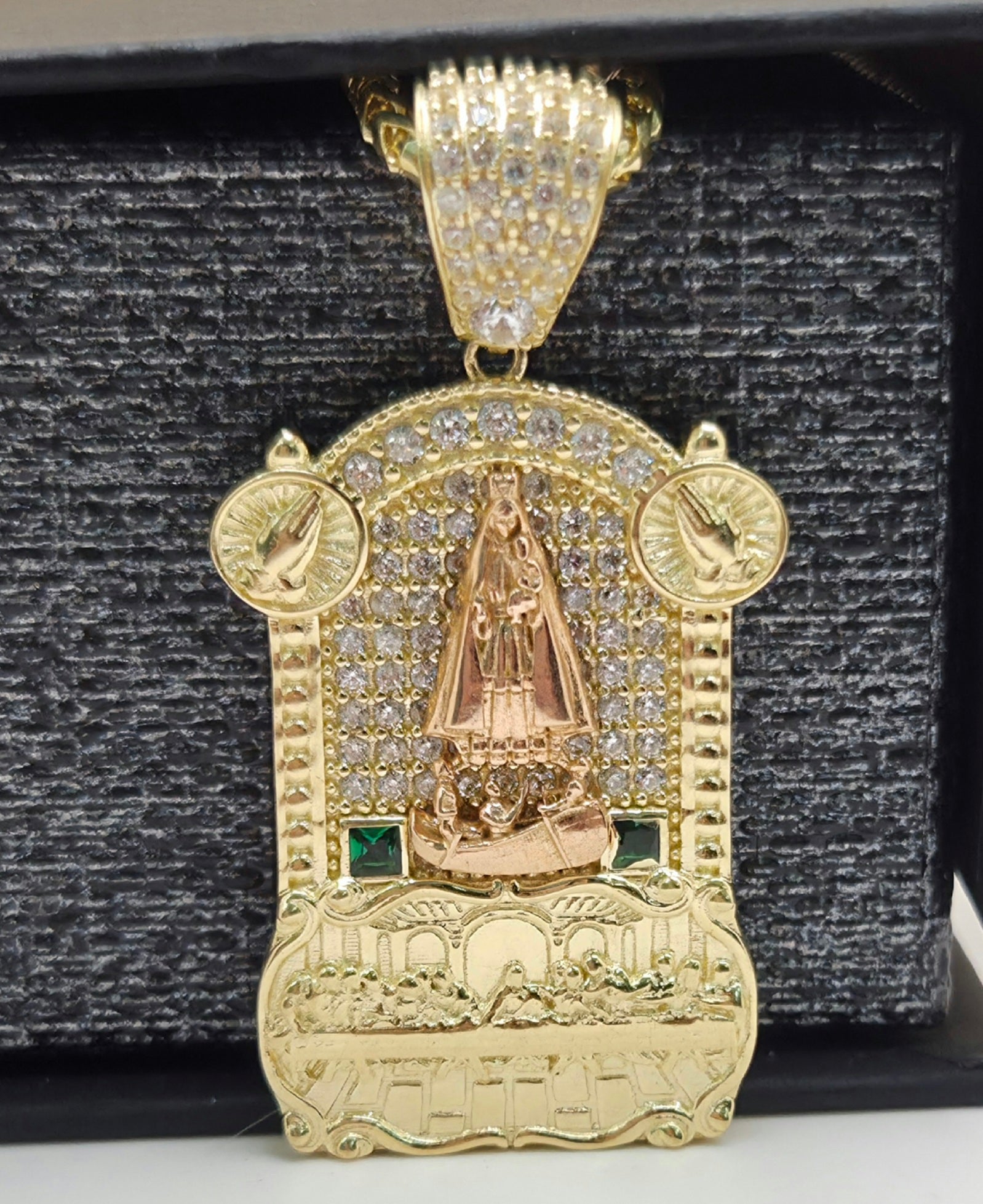 14K CZ HOUSE STYLE CARIDAD PENDANT – JY Jewelry Wholesale