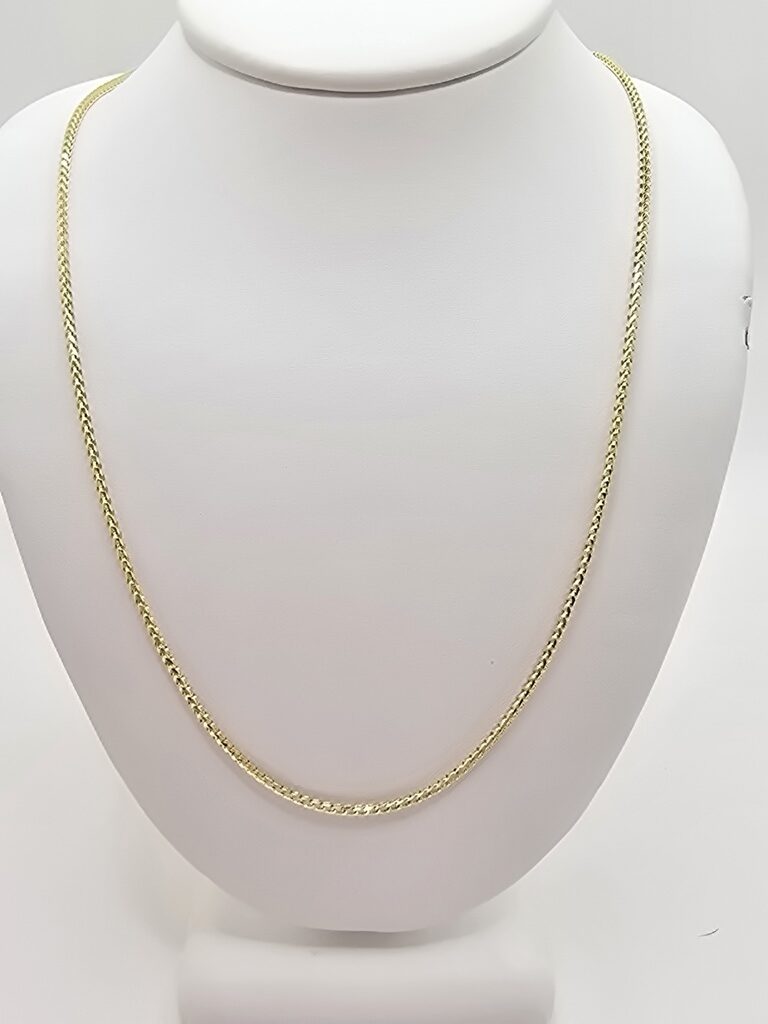 10K SOLID FRANCO CHAIN – 24" 1.3MM – JY Jewelry Wholesale