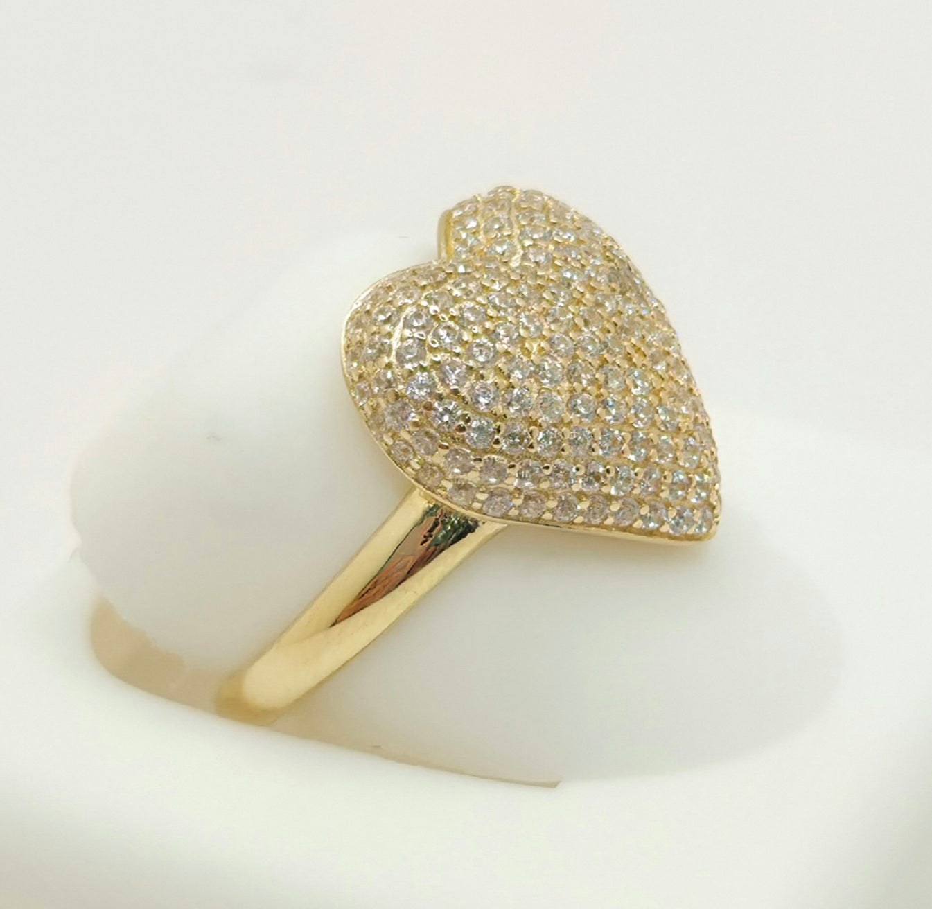 14K ELEGANT CZ HEART RING – 7 & 8 – JY Jewelry Wholesale