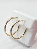 14K FINE PLAIN HOOPS EARRINGS – 3 2MM – JY Jewelry Wholesale