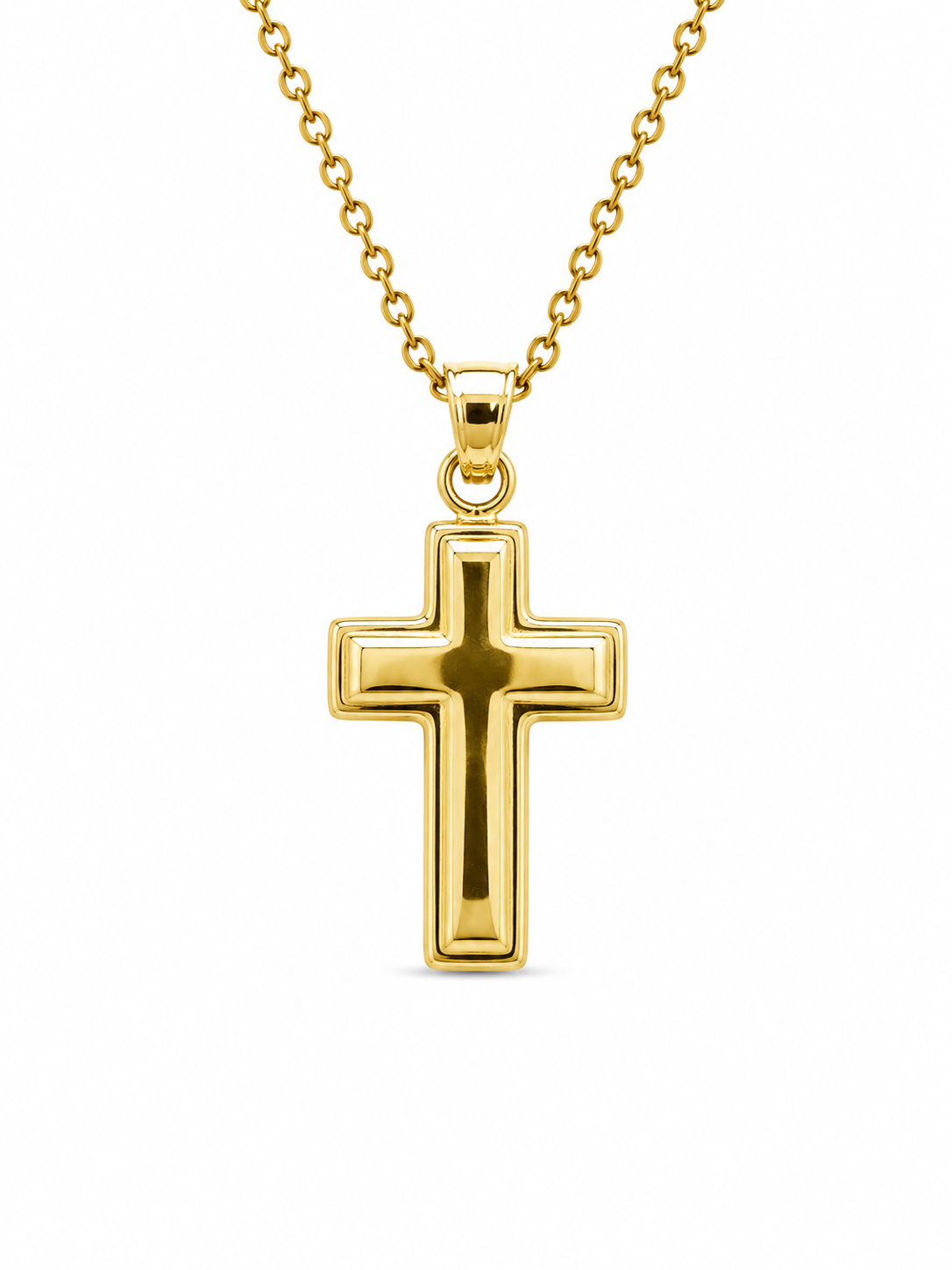 10K SMALL SQUARE DESIGN CROSS PENDANT – SMALL – JY Jewelry Wholesale