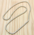 10K TENNIS STYLE NECKLACE CZ – 22" 3MM – JY Jewelry Wholesale