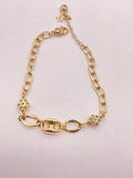 14K PAPER CLIP BRACELET WITH RHOMBUS – 8" – JY Jewelry Wholesale
