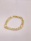 10K FIGARO BRACELET – 7" 7.5MM – JY Jewelry Wholesale