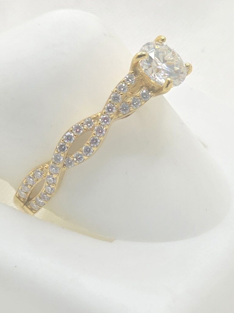 14K YG SOLITAIRE 0.70CT MOISSANITE WOMAN'S RING – 7 – JY Jewelry Wholesale