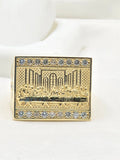 14K SQUARE THE LAS SUPPER DESIGN RING – 10 – JY Jewelry Wholesale