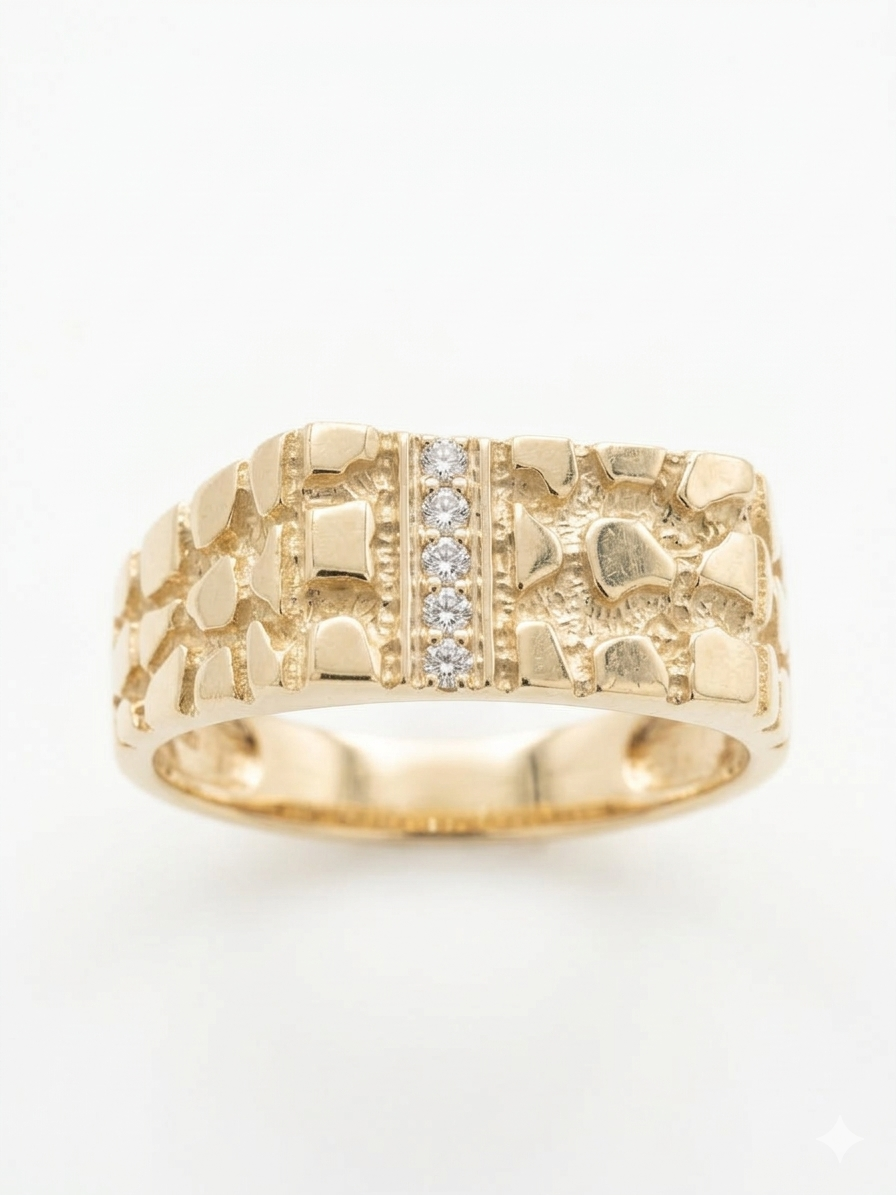 10K CZ NUGGET RING – 12 – JY Jewelry Wholesale