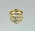 10K FANCY DIAMOND CUT WEDDING BAND RING – 12 6MM – JY Jewelry Wholesale