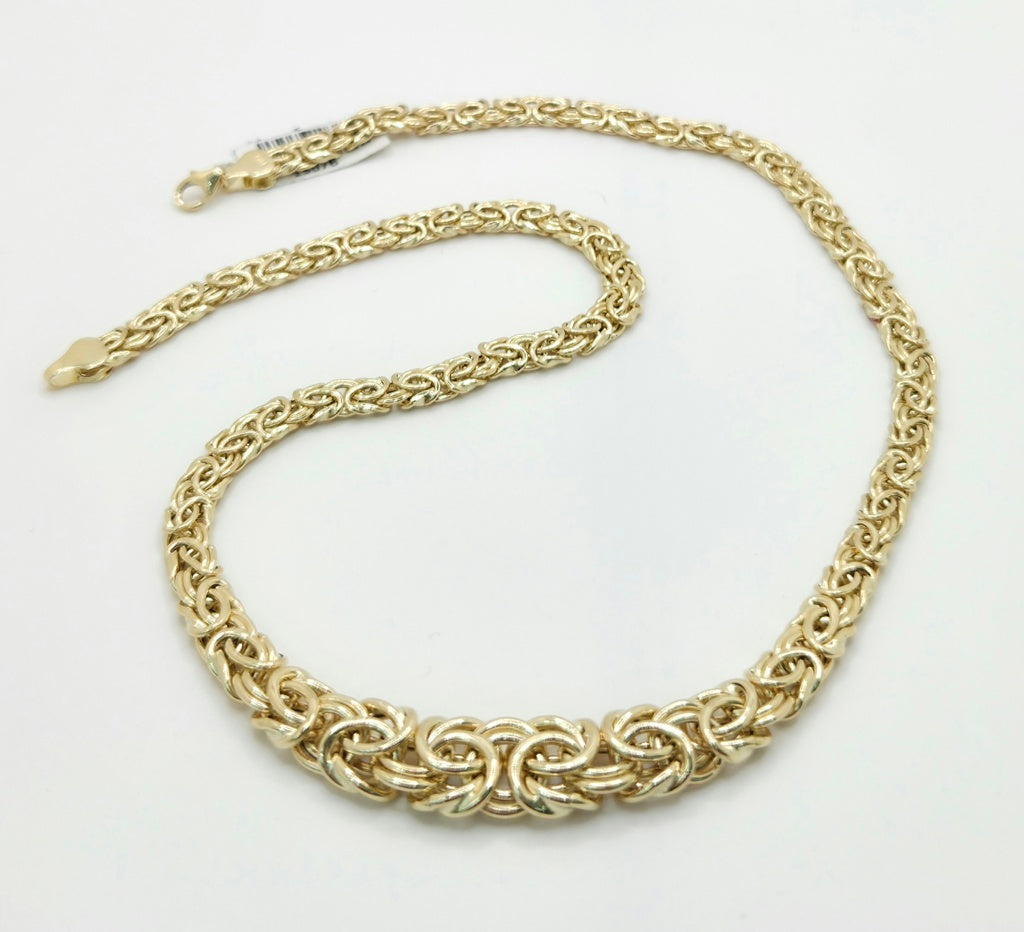 14K BYZENTINE NECKLACE – 16" – JY Jewelry Wholesale