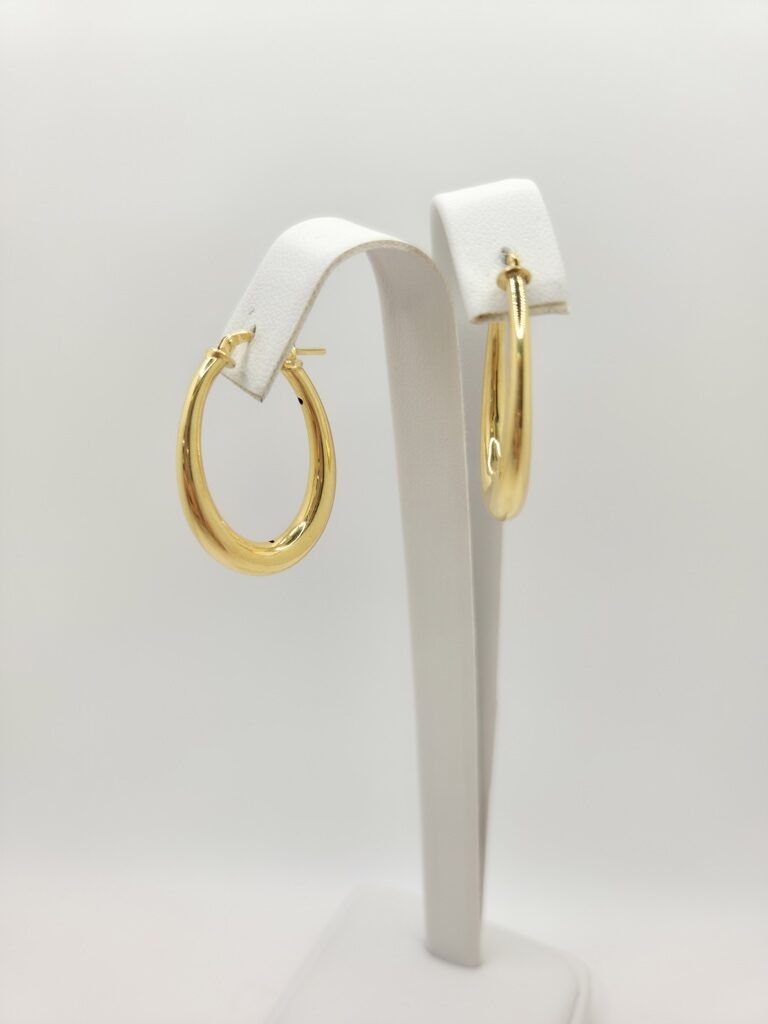 10K SMALL MODERN OVAL HOOPS EARRINGS – JY Jewelry Wholesale