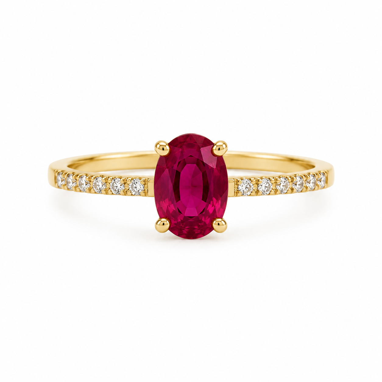 14K RUBI & DIAMOND PROMISE RING – 7 – JY Jewelry Wholesale