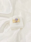 10K HOLLOW WOMEN'S ENGAGEMENT RING WITH ASTERISK DESIGN – 7 – JY Jewelry Wholesale