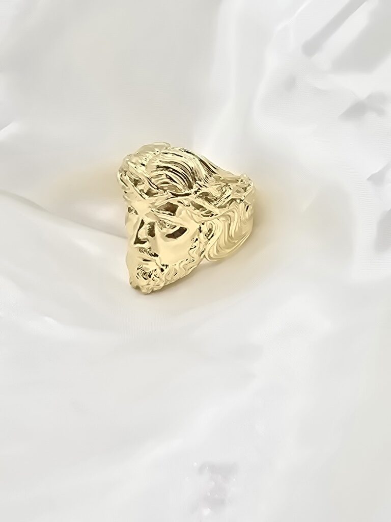 10K JESUS FACE RING – 12.5 – JY Jewelry Wholesale