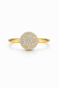 14K DELICATE MEDIUM CZ CIRCLE CENTER DESIGN RING – 7 – JY Jewelry Wholesale