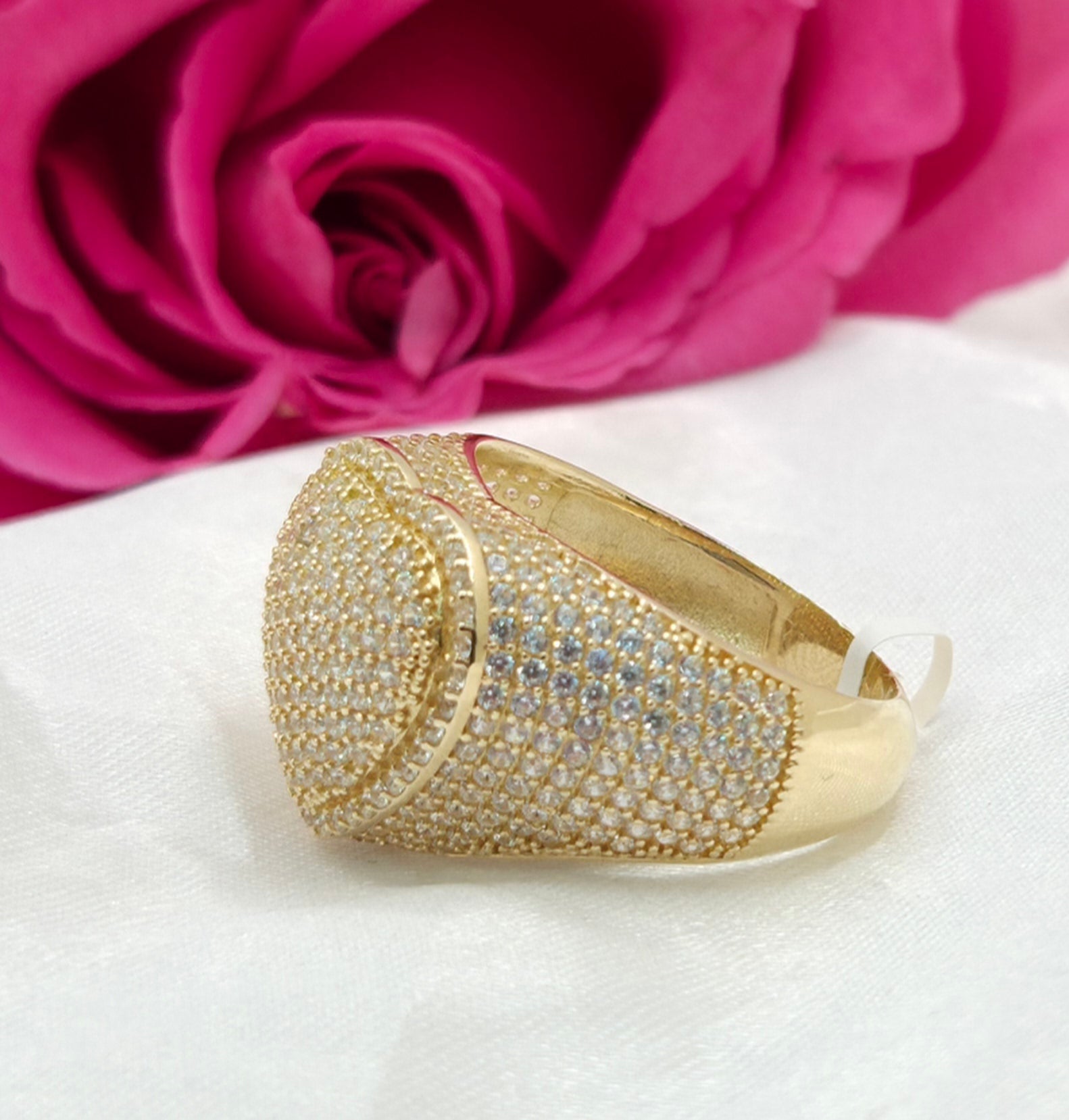 10K ELEGANT CZ BIG HEART – 8.5 – JY Jewelry Wholesale