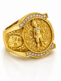 10K EXOTIC ELEGGUA RING WITH BEAUTIFUL CZ DETAILS – 10.5 – JY Jewelry Wholesale