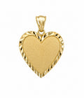 10K DIAMOND CUT FRAME HEART MEMORIAL PENDANT – LARGE – JY Jewelry Wholesale