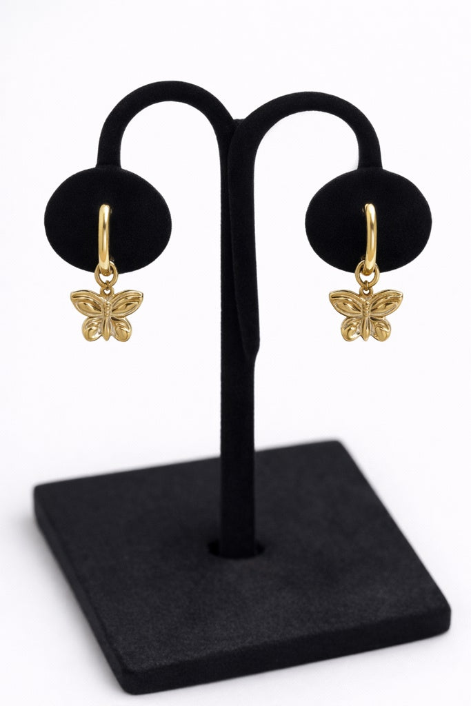 14K BUTTERFLY PENDANT EARRING – JY Jewelry Wholesale