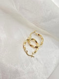 14K DELICATE CROOKED HOOPS EARRINGS – 2 – JY Jewelry Wholesale