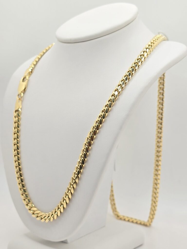 14K SOLID MIAMI CUBAN CHAIN – 5MM 24" – JY Jewelry Wholesale