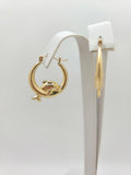 10K DOLPHIN DETAIL HOOPS EARRINGS – JY Jewelry Wholesale